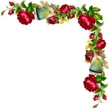 Схема вышивки «уголок с розами»