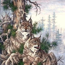 Схема вышивки «хищники»