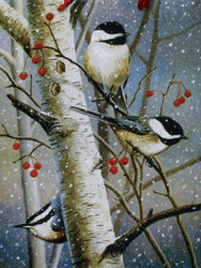 №535282 - зима, птицы, животные - предпросмотр