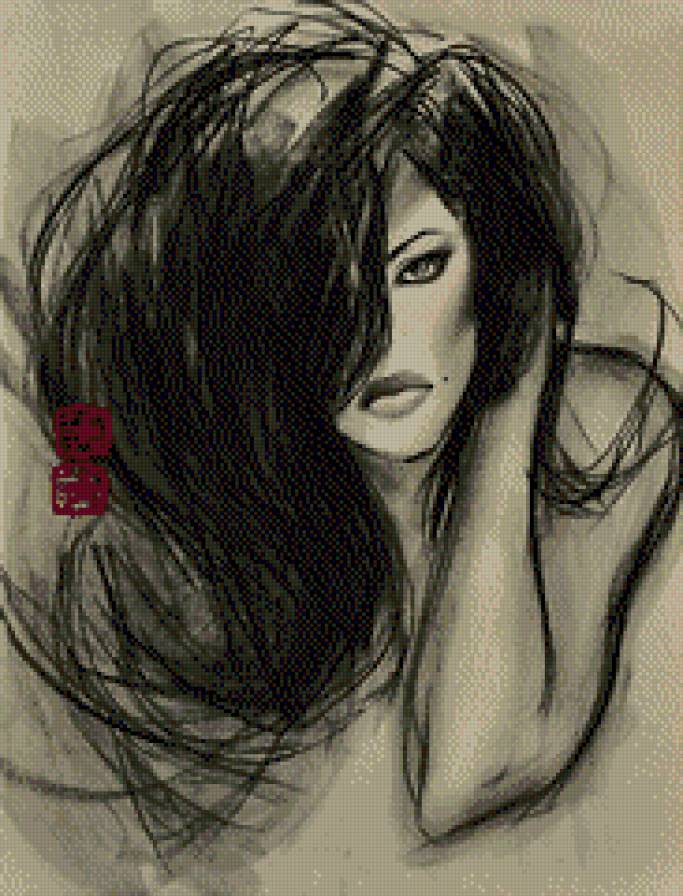 женский портрет - предпросмотр