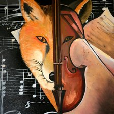 Схема вышивки «Скрипка - лиса»