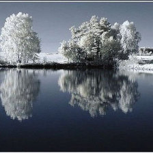 Схема вышивки «зимний пруд»