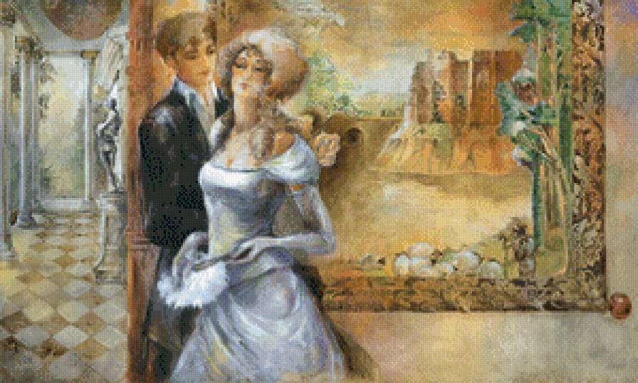 Серия "Тонкие линии" - пара, девушка, мужчина - предпросмотр