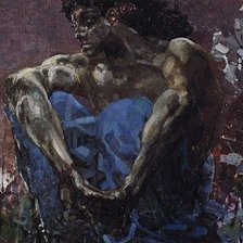 Схема вышивки «Демон сидящий (Врубель)»