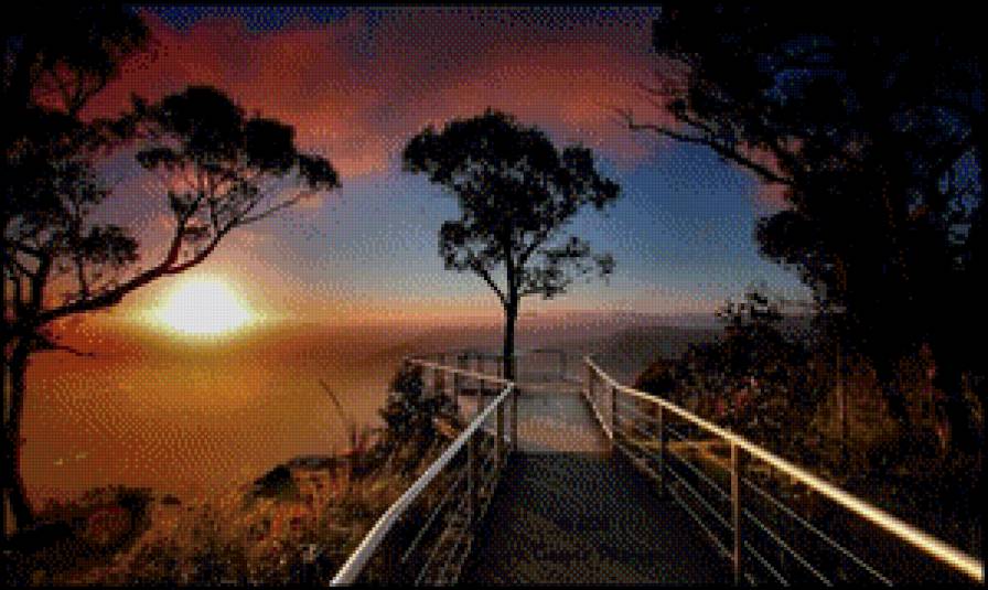 №535647 - пейзаж, мост, море - предпросмотр