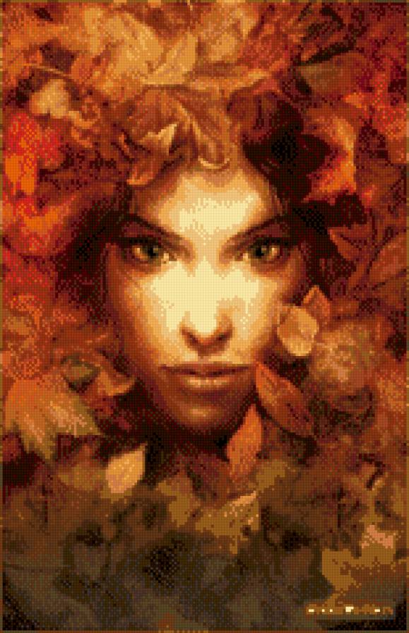 Девушка осень - девушки, фентези - предпросмотр