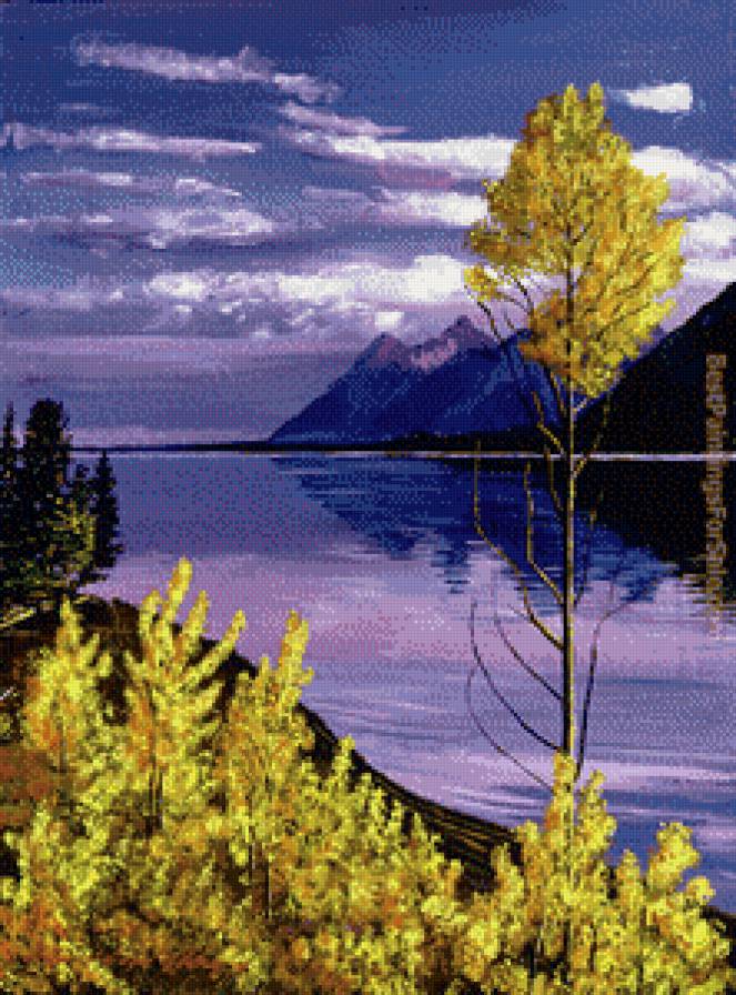 №535665 - пейзаж, горы, осень, озеро - предпросмотр