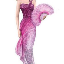 Схема вышивки «леди в розовом»