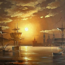 Схема вышивки «закат»