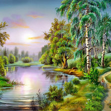 Схема вышивки «Сказочный пейзаж»