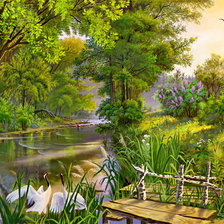 Схема вышивки «Скзочный пейзаж»