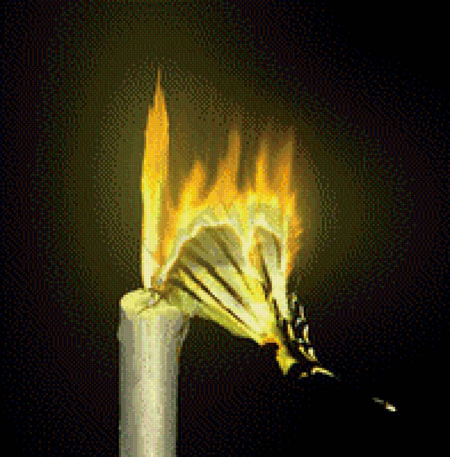 Свеча - пламя, свеча, огонь - предпросмотр