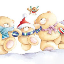 Схема вышивки «мишки новый год 2»