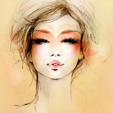 Схема вышивки «женский портрет»