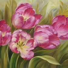 Схема вышивки «весенние цветы»