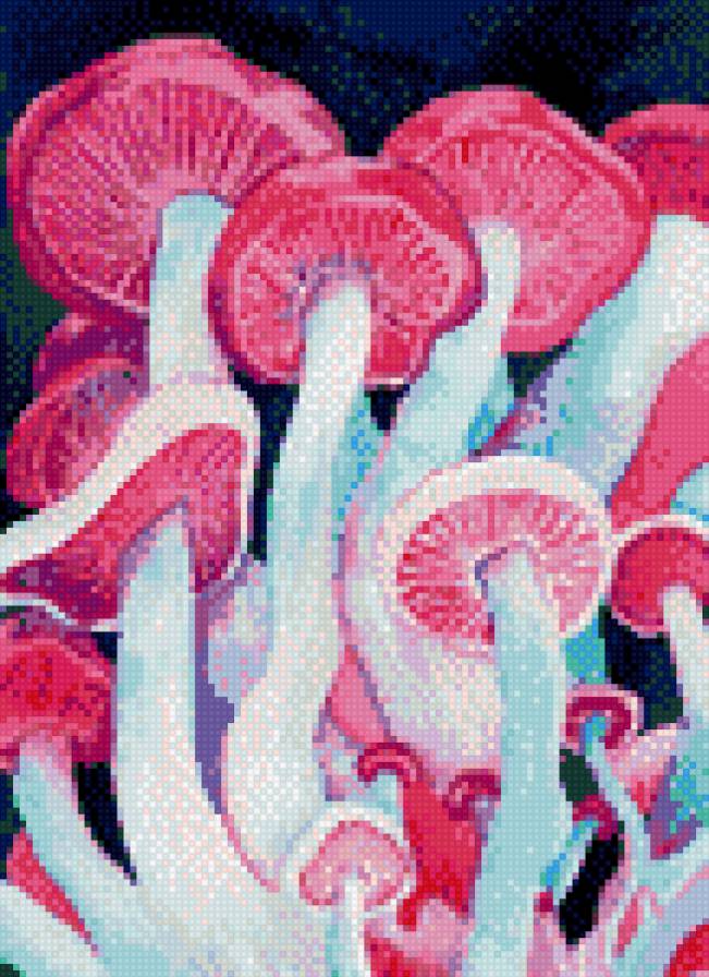 Светящиеся грибы - грибы, неон, опята - предпросмотр