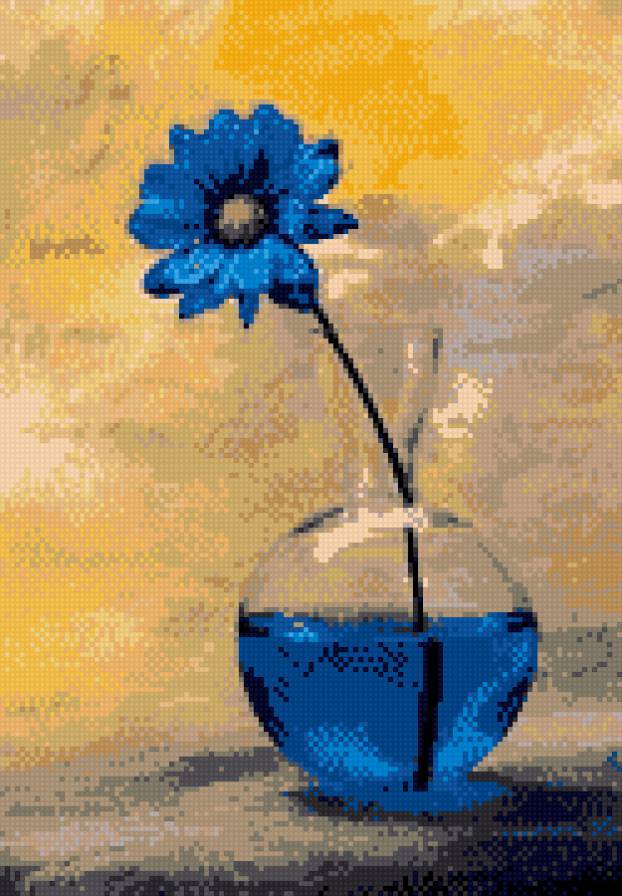 Синий цветок - цветок, натюрморт, синий - предпросмотр