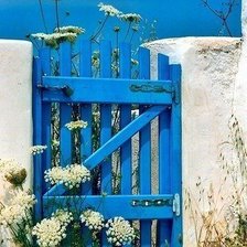 Схема вышивки «Синяя калитка»