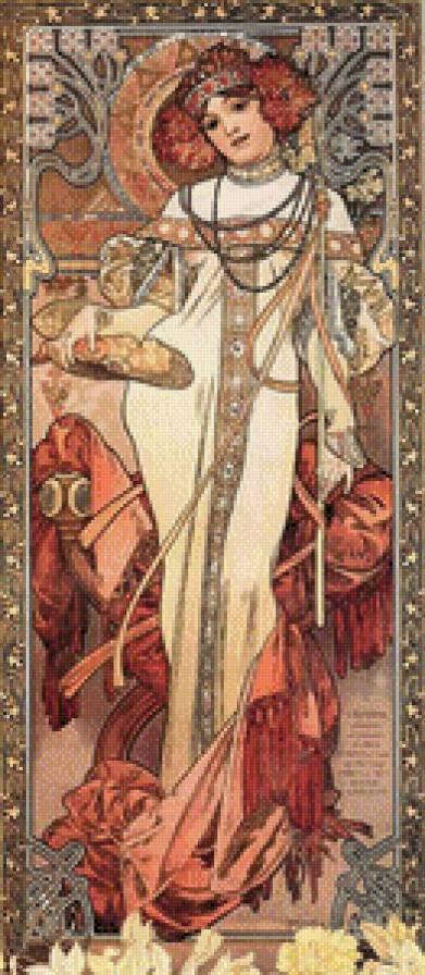 Орнамент и дева - узор, девушка, орнамент - предпросмотр