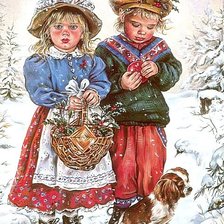 Схема вышивки «Дети»