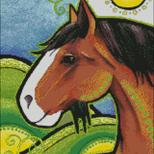 Схема вышивки «Огненный конь»