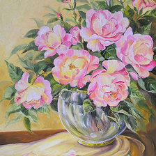 Схема вышивки «Пионы (акаварель)»