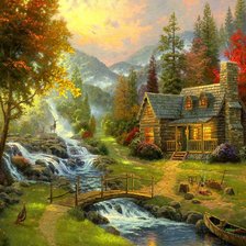 Схема вышивки «пейзаж»