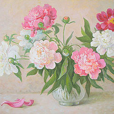 Схема вышивки «Акварельные пионы»