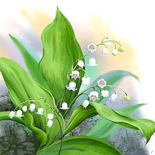 Схема вышивки «Нежные ландыши»