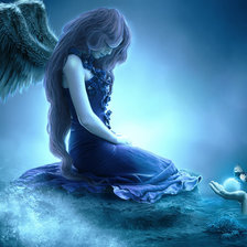 Схема вышивки «ангел»