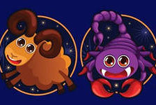 Схема вышивки «телец и скорпион»