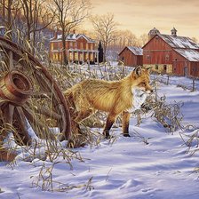 Схема вышивки «лиса»