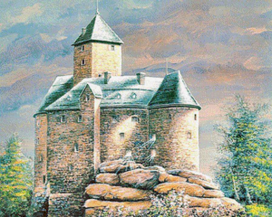 Замок - замки, живопись, пейзаж - предпросмотр