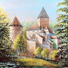 Схема вышивки «Замок»