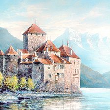 Схема вышивки «Замок»