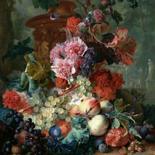 Схема вышивки «Старинный натюрморт с фруктами»