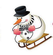 Схема вышивки «Снеговичок»