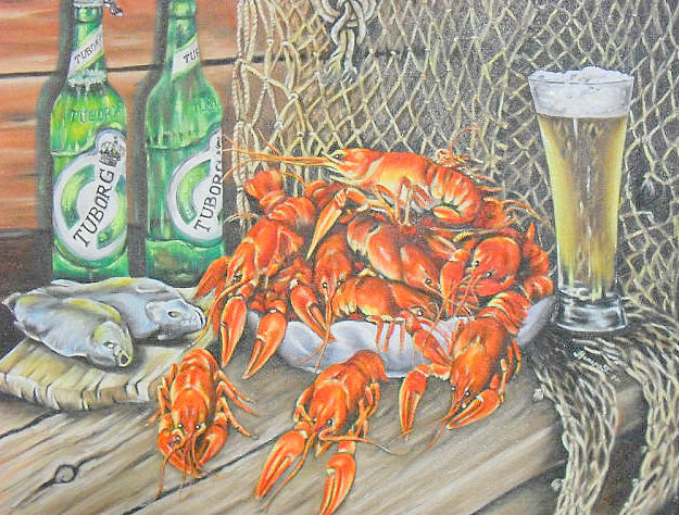 Натюрморт "РАКИ" - живопись, мужчинам, натюрморт, раки - оригинал