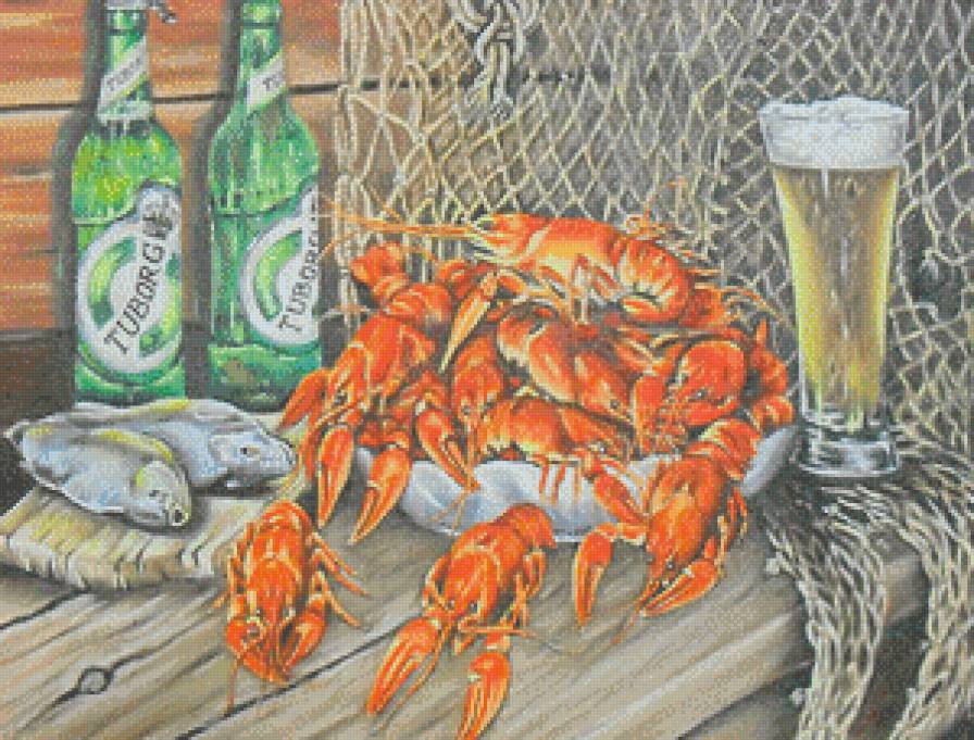 Натюрморт "РАКИ" - мужчинам, раки, живопись, натюрморт - предпросмотр