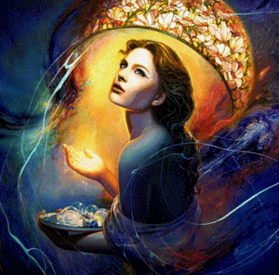 Хранительница света - фентєзи, девушка, портрет - предпросмотр