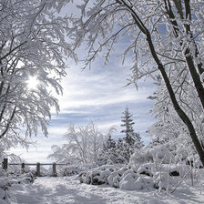 Схема вышивки «зимний пейзаж»