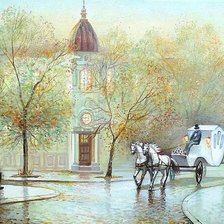 Схема вышивки «Одинокая карета»