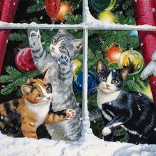 Схема вышивки «Котята»