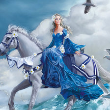 Схема вышивки «всадница»