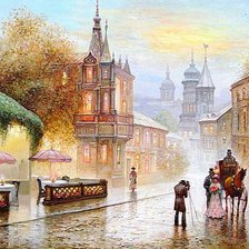 Схема вышивки «Старый город»