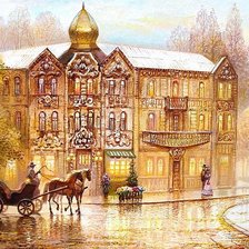 Схема вышивки «Старый город»