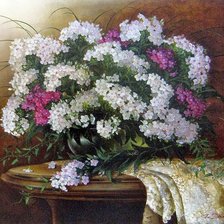 Схема вышивки «натюрморт сирень»