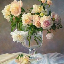 Схема вышивки «натюрморт розы»