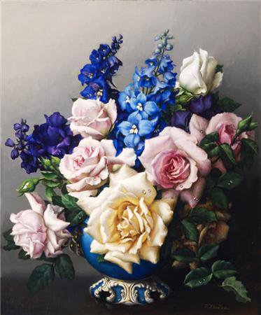 натюрморт букет - натюрморт, картины, цветы, картина - оригинал