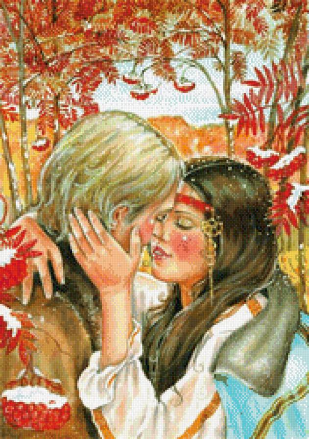 поцелуй - мужчина, двое, пара, женщина - предпросмотр